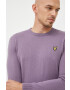 Lyle & Scott pulover din amestec de lana barbati culoarea violet light - Pled.ro