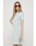 Lyle & Scott rochie din bumbac culoarea turcoaz mini drept - Pled.ro