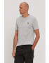 Lyle & Scott Tricou bărbați culoarea gri material neted - Pled.ro