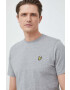 Lyle & Scott tricou din bumbac culoarea gri melanj - Pled.ro