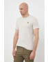 Lyle & Scott tricou din bumbac culoarea bej neted - Pled.ro