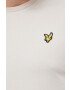 Lyle & Scott tricou din bumbac culoarea bej neted - Pled.ro