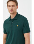 Lyle & Scott tricou polo barbati culoarea albastru marin cu imprimeu - Pled.ro