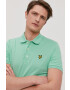 Lyle & Scott tricou polo barbati culoarea alb neted - Pled.ro