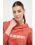 Mammut bluza ML Hoody Logo femei culoarea roz cu glugă cu imprimeu - Pled.ro