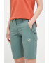 Mammut pantaloni scurți outdoor Runbold culoarea verde neted medium waist - Pled.ro