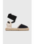 Manebi espadrile culoarea negru - Pled.ro