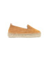 Manebi espadrile din piele intoarsa Double Sole Espadrilles culoarea maro cu platforma R 3.9 D0 - Pled.ro