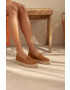 Manebi espadrile din piele intoarsa Double Sole Espadrilles culoarea maro cu platforma R 3.9 D0 - Pled.ro