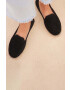 Manebi espadrile din piele intoarsa Double Sole Espadrilles culoarea negru cu platforma K 1.0 D0 - Pled.ro