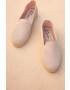 Manebi espadrile din piele intoarsa Flat culoarea bej K 1.1 N0 - Pled.ro