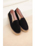 Manebi espadrile din piele intoarsa Flat Espadrilles culoarea negru K 1.0 N0 - Pled.ro