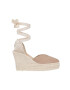 Manebi espadrile din piele intoarsa Heart-Shaped Wedge Espadrilles culoarea maro W 1.9 WH - Pled.ro