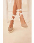 Manebi espadrile din piele intoarsa Heart-Shaped Wedge Espadrilles culoarea maro W 1.9 WH - Pled.ro