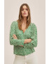 Mango bluza Carol femei culoarea verde modelator - Pled.ro