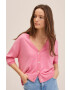 Mango cardigan femei culoarea roz light - Pled.ro