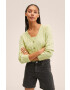 Mango cardigan Glam femei culoarea verde light - Pled.ro