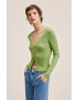 Mango cardigan Lisa femei culoarea verde light - Pled.ro