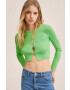 Mango cardigan Windows femei culoarea verde light - Pled.ro