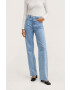 Mango jeansi femei high waist - Pled.ro