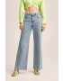 Mango jeansi Agnes femei medium waist - Pled.ro