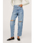 Mango jeansi Janet femei high waist - Pled.ro