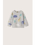 Mango Kids bluza copii culoarea gri modelator - Pled.ro