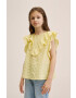 Mango Kids bluza copii culoarea galben neted - Pled.ro