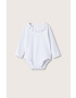 Mango Kids body bebe culoarea alb - Pled.ro