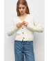 Mango Kids cardigan din amestec de lana Garda culoarea bej light - Pled.ro