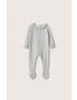 Mango Kids costum bebe culoarea gri - Pled.ro