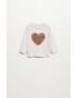 Mango Kids Longsleeve copii Corazon - Pled.ro