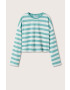 Mango Kids longsleeve din bumbac pentru copii culoarea verde - Pled.ro