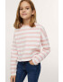 Mango Kids longsleeve din bumbac pentru copii culoarea roz - Pled.ro