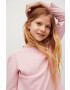 Mango Kids longsleeve din bumbac pentru copii culoarea roz - Pled.ro