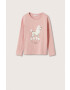 Mango Kids longsleeve din bumbac pentru copii culoarea roz - Pled.ro