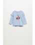 Mango Kids Longsleeve din bumbac pentru copii - Pled.ro