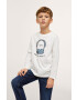 Mango Kids Longsleeve din bumbac pentru copii Enjoy - Pled.ro