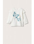 Mango Kids Longsleeve din bumbac pentru copii Forever culoarea alb - Pled.ro