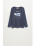 Mango Kids Longsleeve din bumbac pentru copii Lynx - Pled.ro