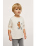 Mango Kids Longsleeve din bumbac pentru copii Slow - Pled.ro