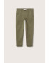 Mango Kids pantaloni copii culoarea maro neted - Pled.ro