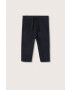 Mango Kids pantaloni copii culoarea albastru marin neted - Pled.ro