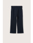 Mango Kids pantaloni copii culoarea albastru marin neted - Pled.ro