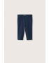 Mango Kids pantaloni copii Nicob culoarea albastru marin neted - Pled.ro