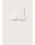 Mango Kids pantaloni scurti copii Iris culoarea alb neted - Pled.ro