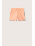 Mango Kids pantaloni scurti copii Iris culoarea portocaliu neted - Pled.ro