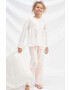 Mango Kids pijama copii culoarea roz neted - Pled.ro