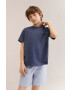 Mango Kids pijamale de bumbac pentru copii Raul culoarea albastru marin modelator - Pled.ro