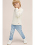 Mango Kids pulover copii culoarea gri light - Pled.ro